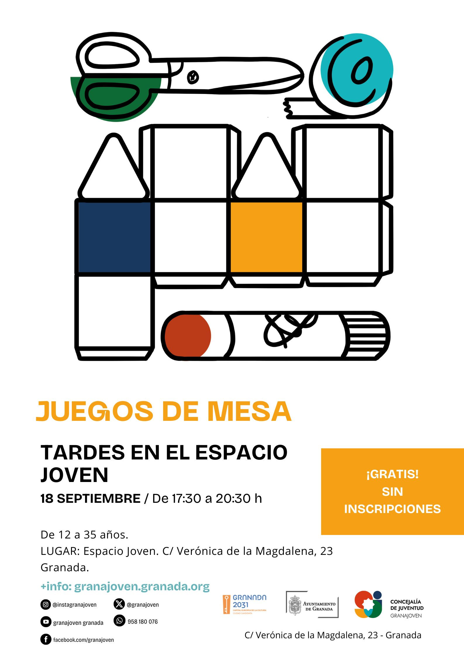 ©Ayto.Granada: Enredate: Tarde de JUEGOS DE MESA